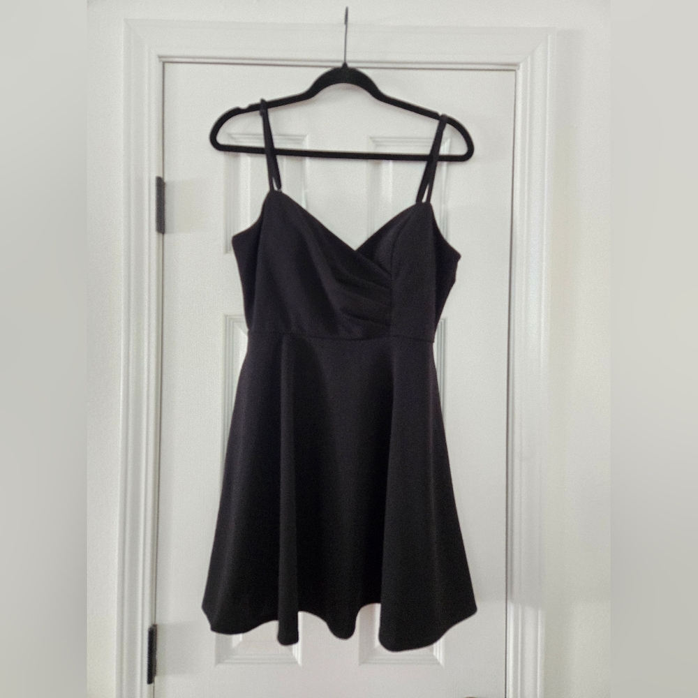 Miami Black Spaghetti Strap Mini Dress